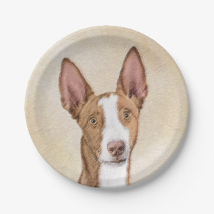 Ibizan Hound Malerei - Niedliche Original Hunde Ku Pappteller