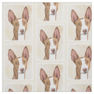 Ibizan Hound Malerei - Niedliche Original Hunde Ku Stoff