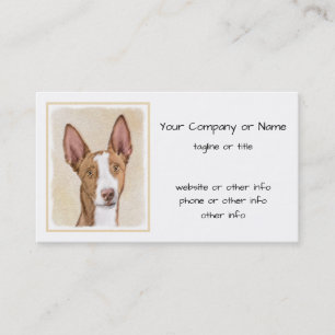 Ibizan Hound Malerei - Niedliche Original Hunde Ku Visitenkarte