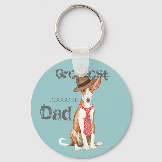 Ibizan Hound Vater Schlüsselanhänger (Vorderseite)