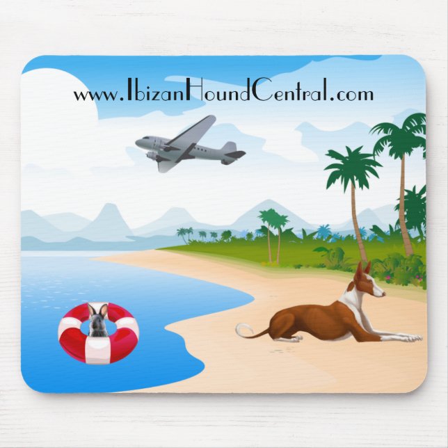 Ibizan Jagdhund-Inselbewohner-Mausunterlage Mousepad (Vorne)