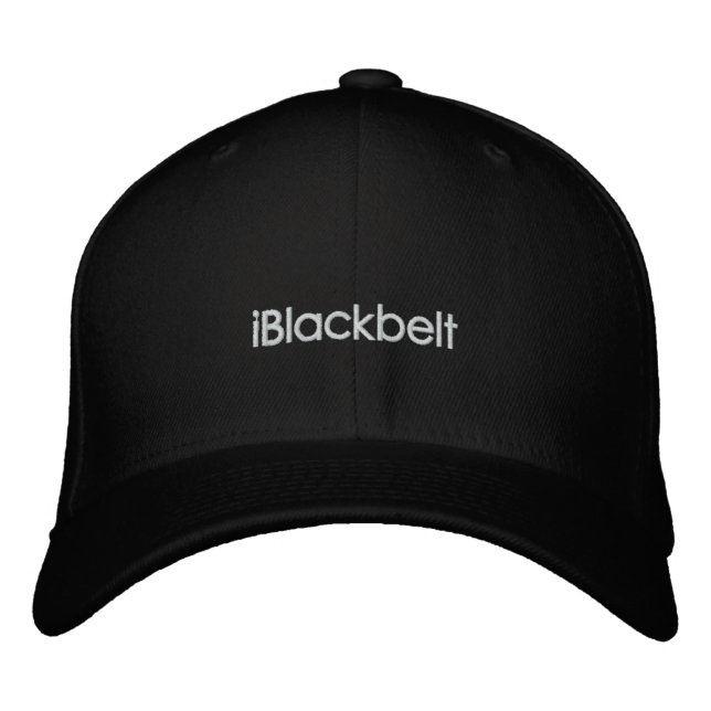 iBlackbelt bestickte Cap für Kampfkunst Bestickte Baseballkappe (Vorderseite)