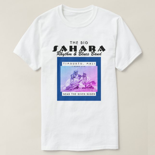 IBONELTD. DER GROSSE SAHARA R&B BAND bl T - Shirt (Design vorne)