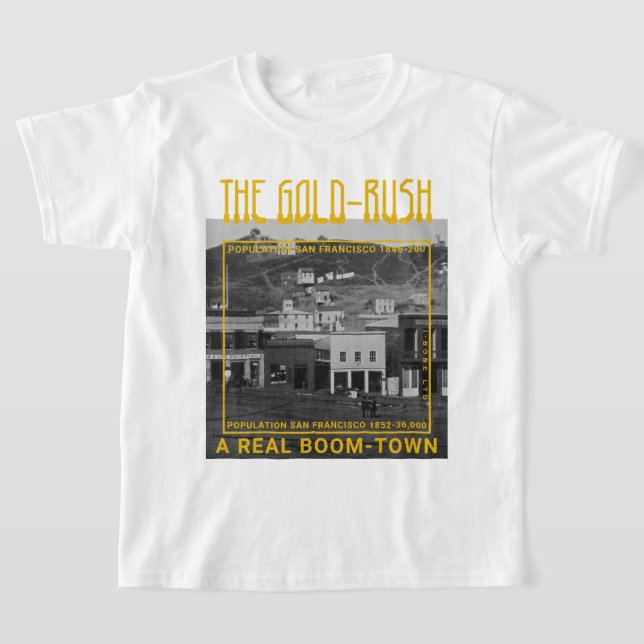IBONELTD. GOLD-RUSH BOOM STADT 2BW T-Shirt (Ablage )