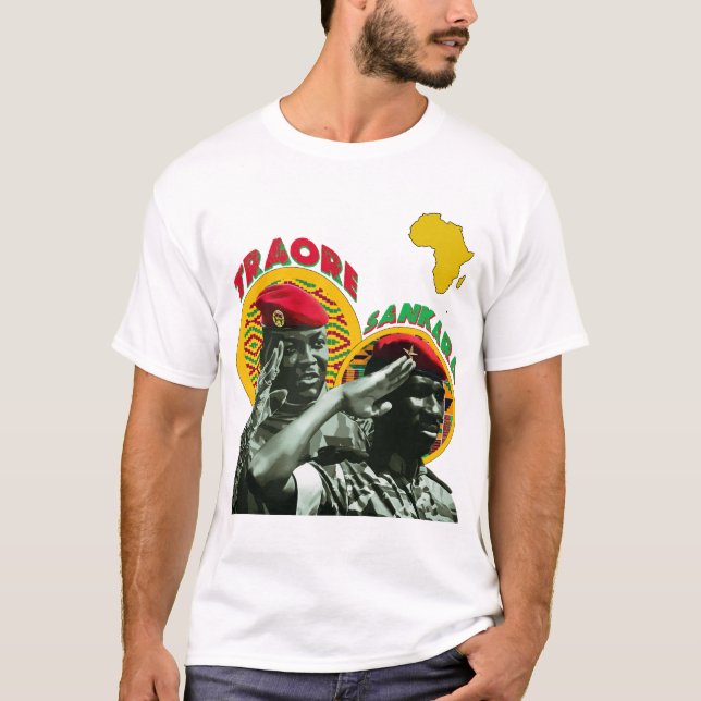 Ibrahim Traoré & Thomas Sankara Pan-Afrikanisches  T-Shirt (Vorderseite)