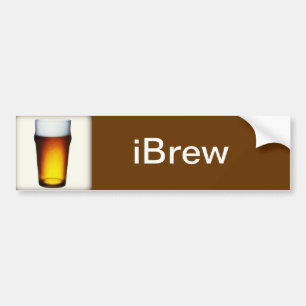 iBrew Ale Glass Autoaufkleber