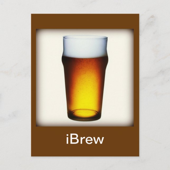 iBrew Ale Glass Postkarte (Vorderseite)