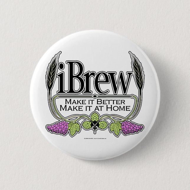 iBrew Bier und Wein Button (Vorderseite)