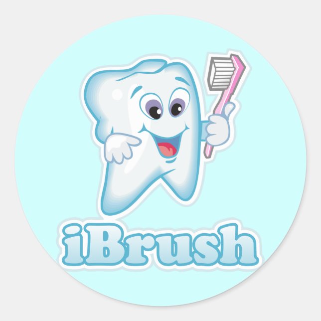 iBrush Runder Aufkleber (Vorderseite)