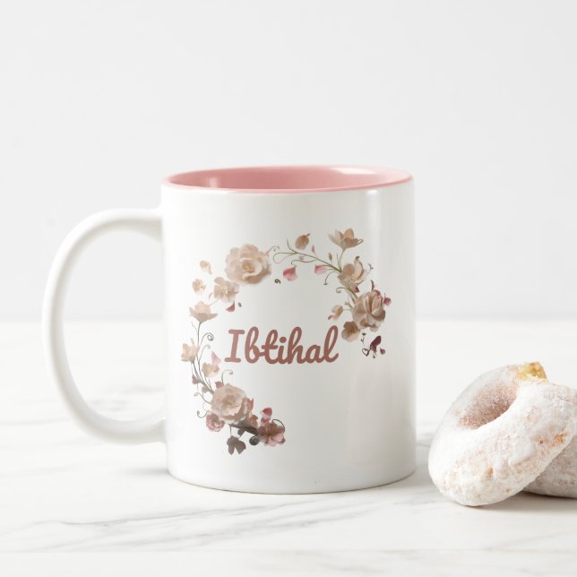 Ibtihal Floral Tasse (Mit Donut)