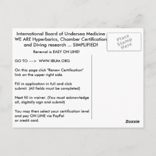 IBUM-Verlängerungskarte Postkarte