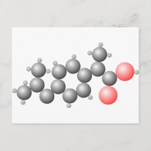 Ibuprofen Molekularestruktur Postkarte