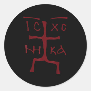 Ic Xc Nika Cross Christlich-orthodox Funny Christo Runder Aufkleber