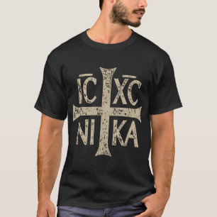 IC XC NIKA Cross Christogram Orthodox Christlich T-Shirt