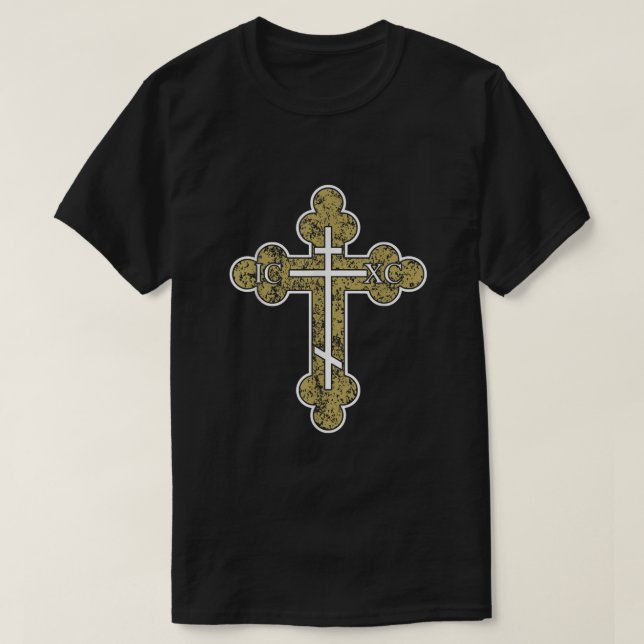IC XC NIKA Cross Christogram Orthodox Eastern Chri T-Shirt (Design vorne)
