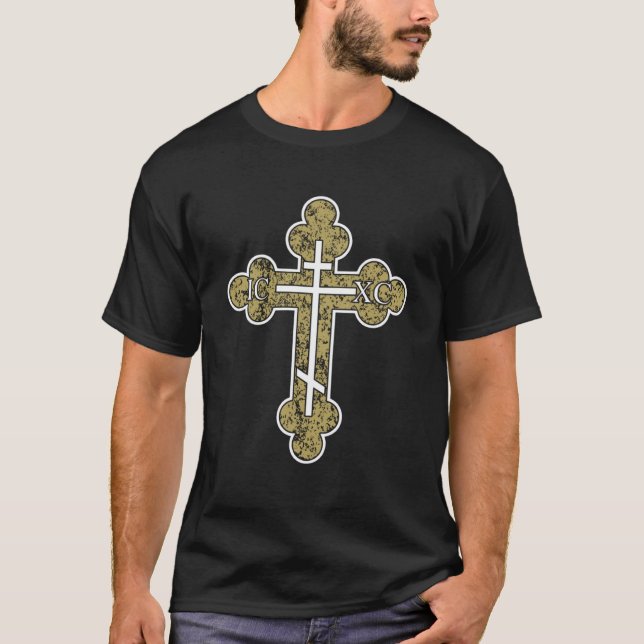 IC XC NIKA Cross Christogram Orthodox Eastern Chri T-Shirt (Vorderseite)