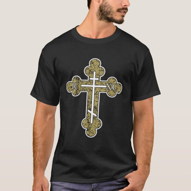 IC XC NIKA Cross Christogram Orthodox Eastern Chri T-Shirt (Vorderseite)