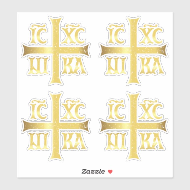 IC XC NIKA JESUS CHRIST CONQUERS AUFKLEBER (Blatt)