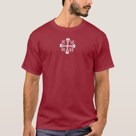 IC XC NIKA Kreuz Marone  T-Shirt