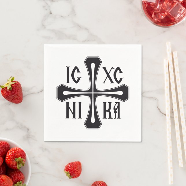 IC XC NIKA Kreuz Serviette (Beispiel)