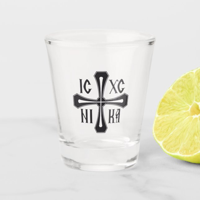 IC XC NIKA SCHNAPSGLAS (Vorderseite)