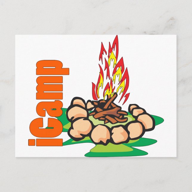 iCamp Camping Shirt Postkarte (Vorderseite)