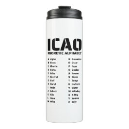 ICAO-Alphabet-Code Thermosbecher