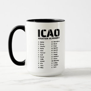 ICAO Aviation Alphabet Chart Tasse