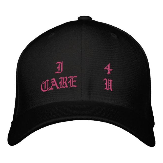 Icare360 'I Care 4 U' Cap Bestickte Baseballkappe (Vorderseite)