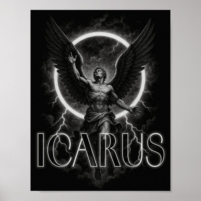 ICARUS-Ästhetik-Designerposter Poster (Vorne)