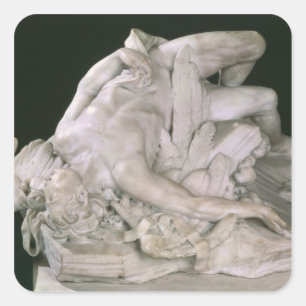 Icarus Falling, 1743 Quadratischer Aufkleber