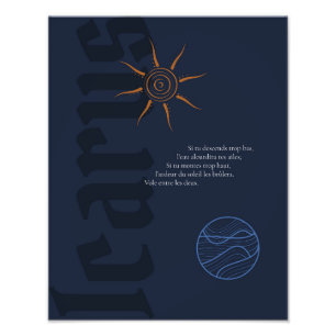 Icarus-Plakat Fotodruck