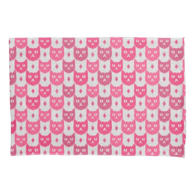 Icat ikat pink pattern kissenbezug (Vorderseite)