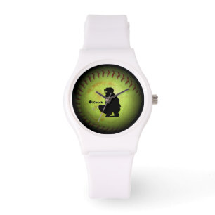 iCatch-Fastpitch-Softballspieler-Silhouette Armbanduhr
