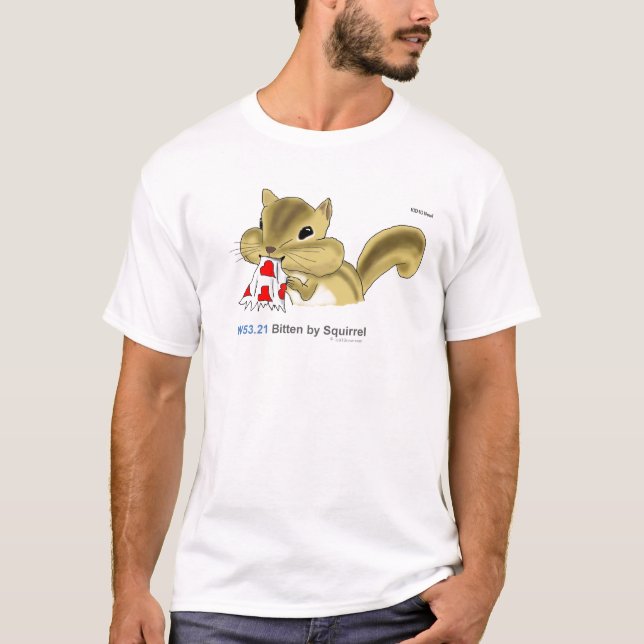 ICD-10: W53.21 gebissen durch Eichhörnchen T-Shirt (Vorderseite)