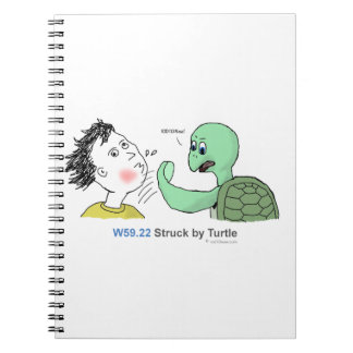 ICD-10: W59.22 geschlagen durch Schildkröte Notizblock
