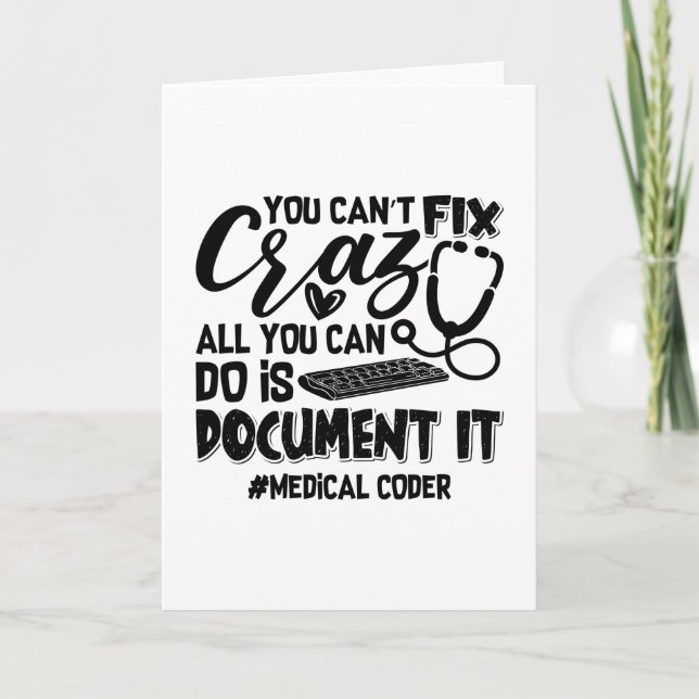 ICD Coding Medical Coder Sie können nicht reparier Karte (Vorderseite)