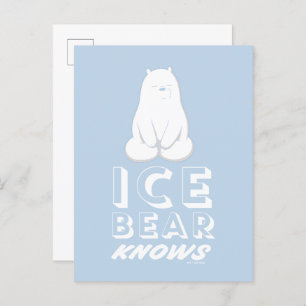 Ice Bear Knows Postkarte