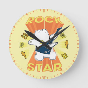 Ice Bear - Rock Star Runde Wanduhr