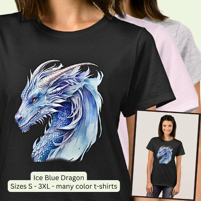Ice Blue Dragon T-Shirt (Von Creator hochgeladen)