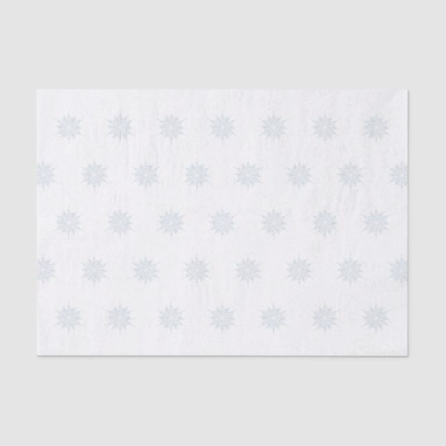Ice Blue Elegante Snowflake Weihnachtsgeschenk Seidenpapier (Vorderseite)