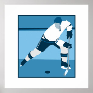 Ice Blue Hockey-Logo Poster