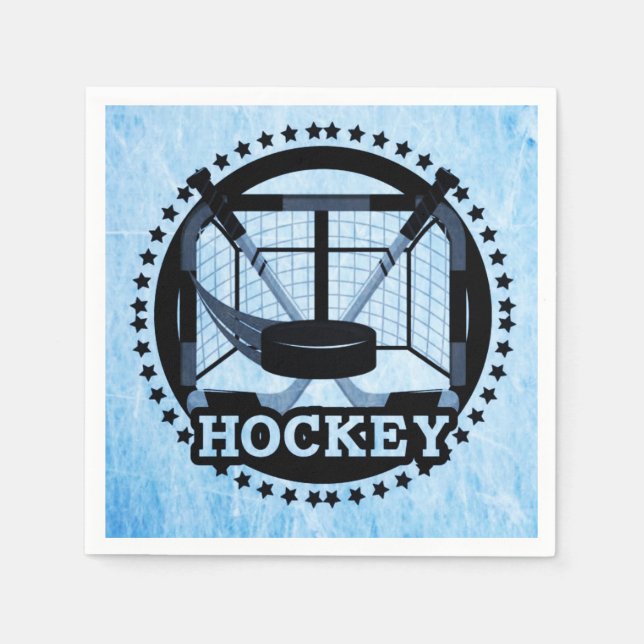 Ice Blue Hockey Serviette (Vorderseite)