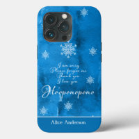 Ice Blue Ho'oponopono und Schneeflocke personalisi