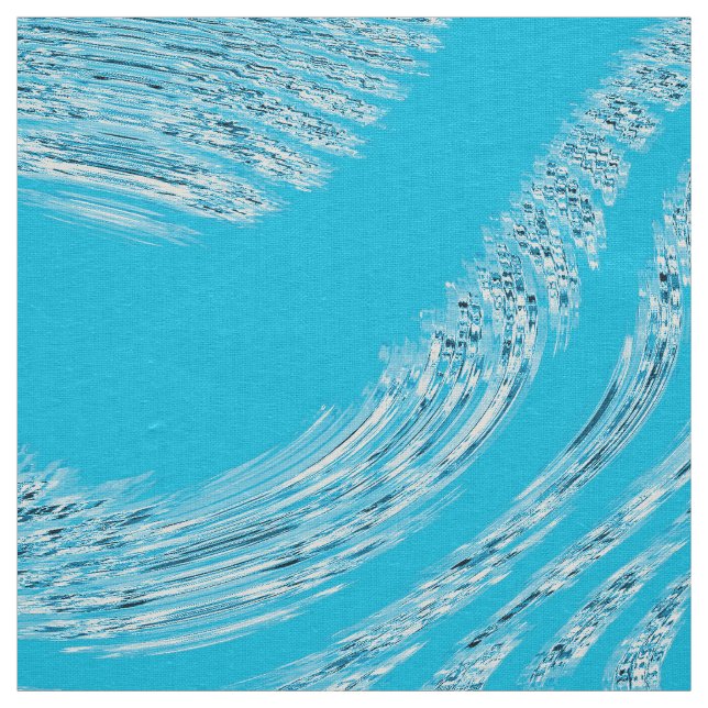 Ice Blue Ivory Linen Fabric Stoff (Muster)