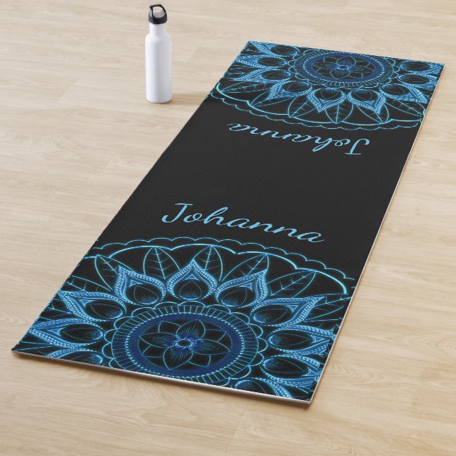 Ice Blue Mandala Blume Yoga Mat Yogamatte (Beispiel)