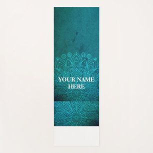Ice Blue Natural Mandala Floral Yogamatte