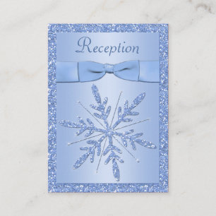 Ice Blue Snowflake Enclosure Card Begleitkarte
