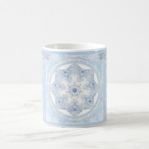 Ice Blue Snowflake Kaffeetasse