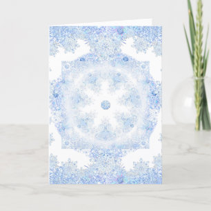 Ice Blue Snowflake Karte